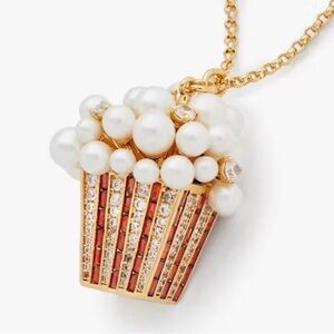 Kate Spade Gold and Pearl Popcorn Pendant Necklace